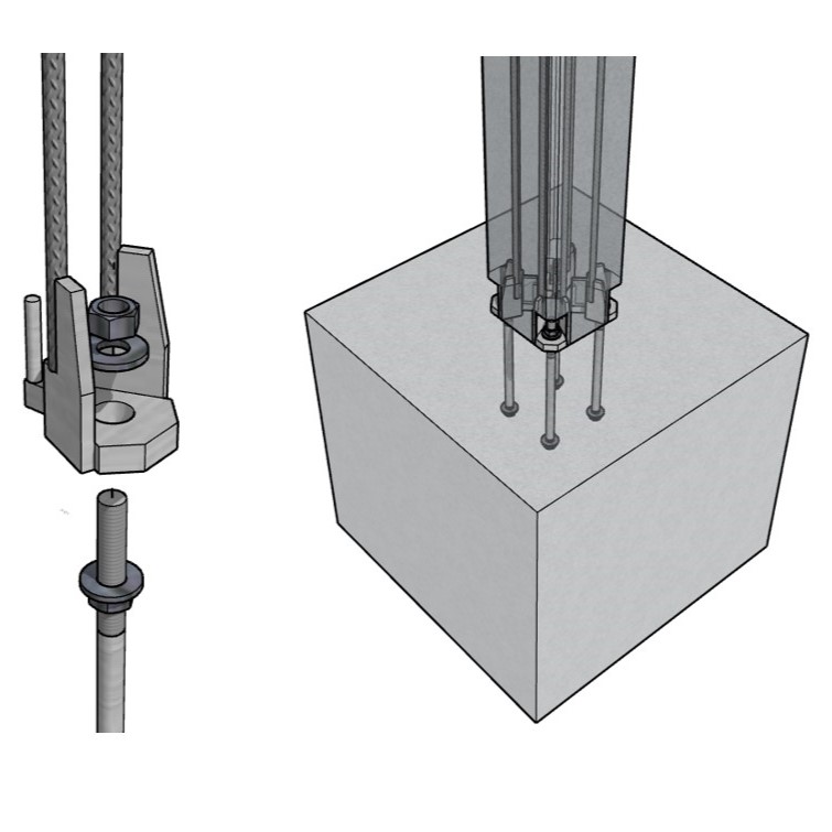 Anchored bolts